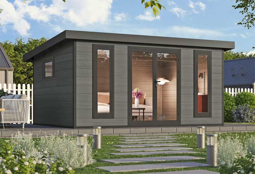 WPC Gartenhaus Modell Panorama 13,44 m²