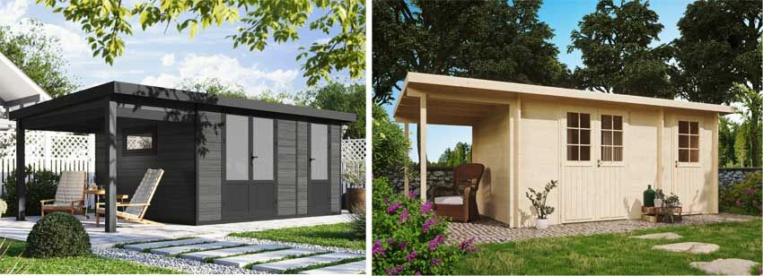 WPC- und Holz-Gartenhaus im Vergleich