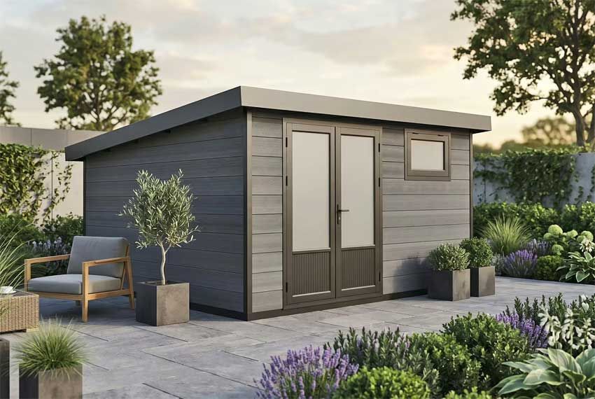 WPC Gartenhaus Modell Style DeLuxe 13,70 m² 