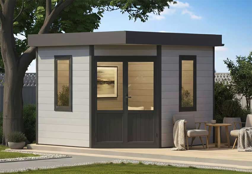 WPC 5-Eck Gartenhaus Modell Style Classic 