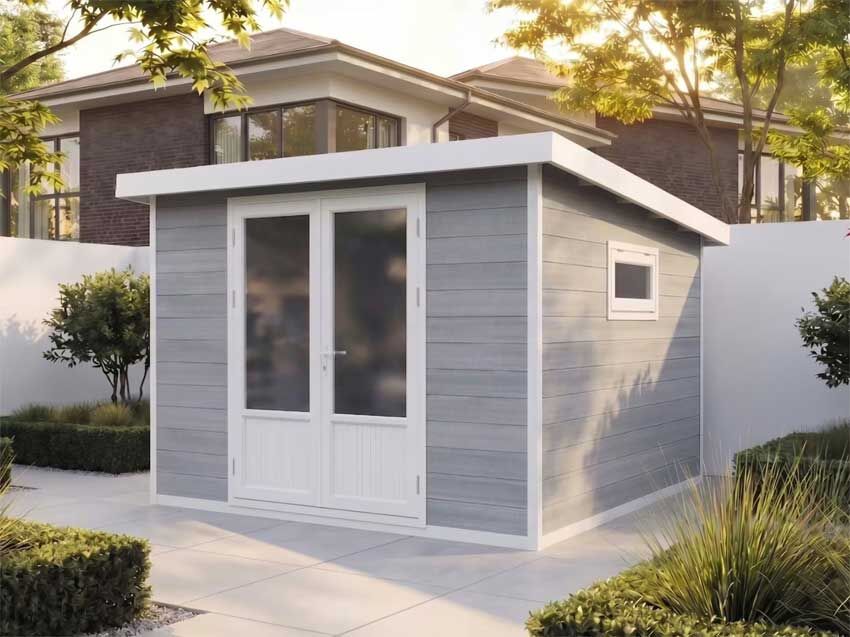 WPC Gartenhaus Modell Ligno White 8,4 m² 