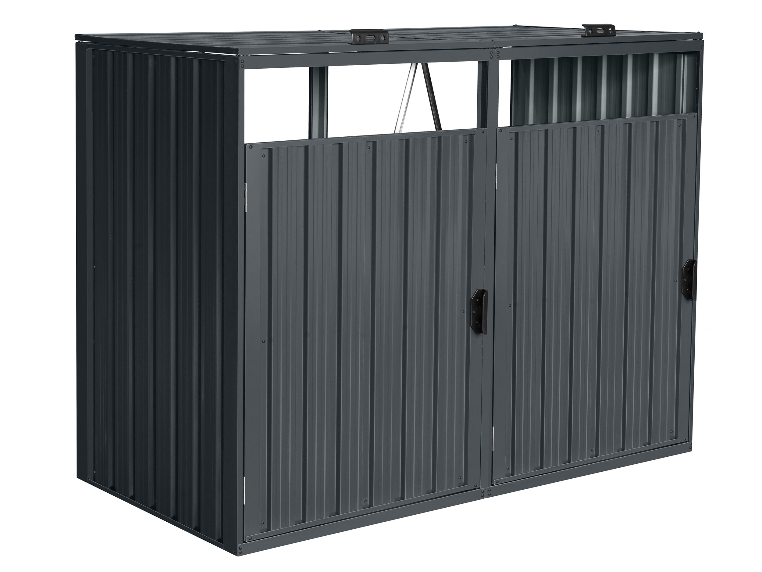 38% reduziert - StarLine 2er Mülltonnenbox Modell Cubi Metall 240