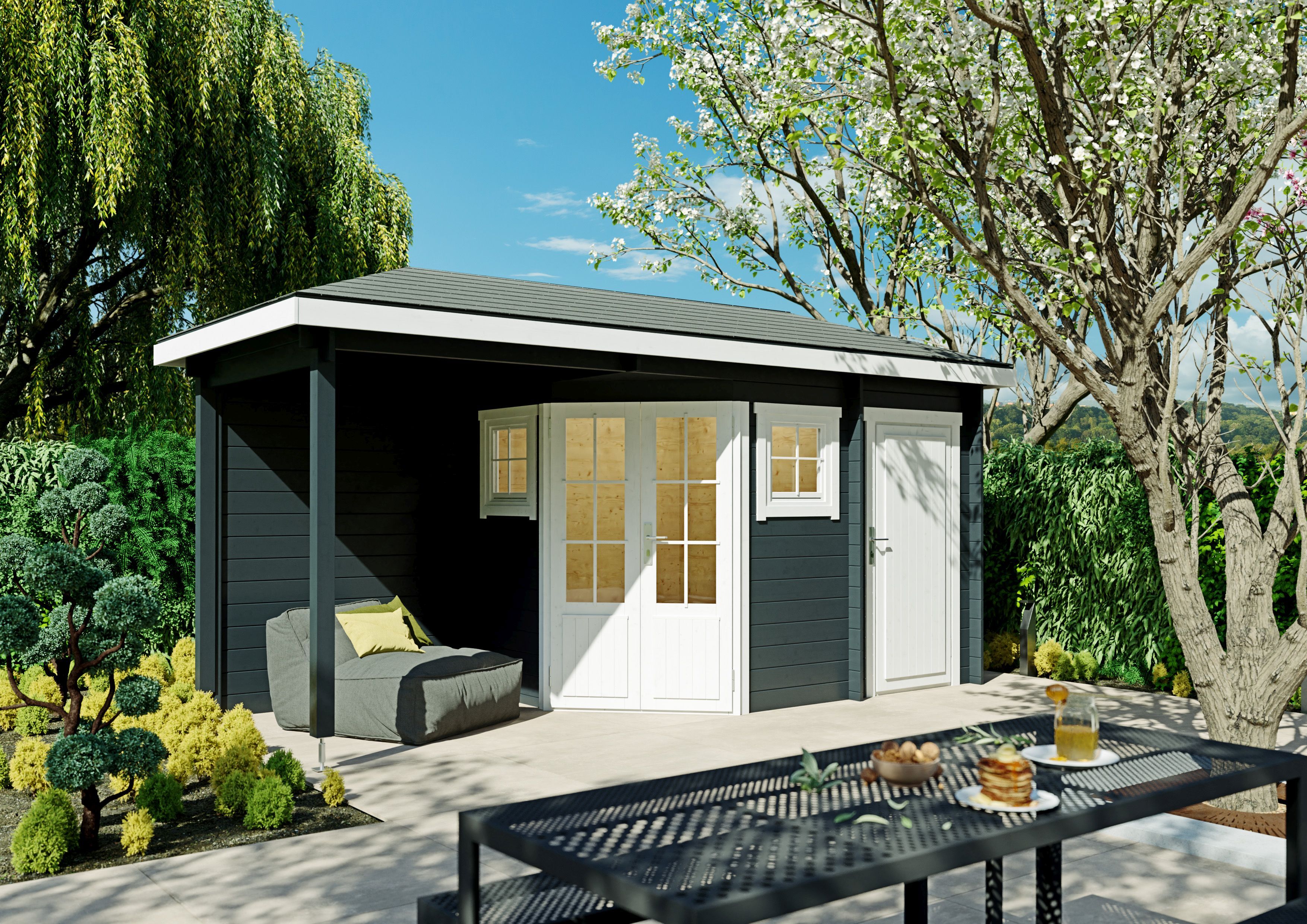 Fjordholz 5-Eck Gartenhaus Modell Evelyn 1B