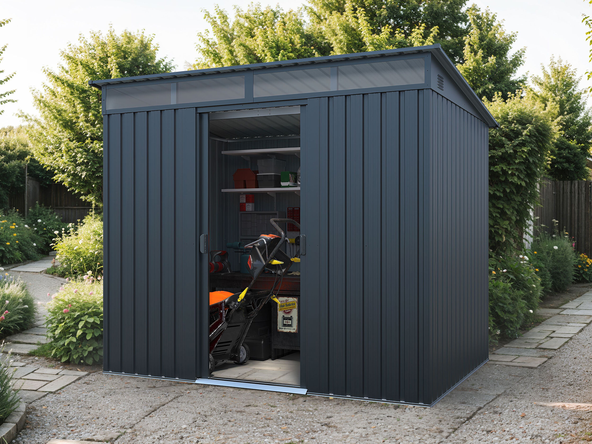 26% Rabatt ! Metall Gerätehaus Modell Lübeck 3,66 m²