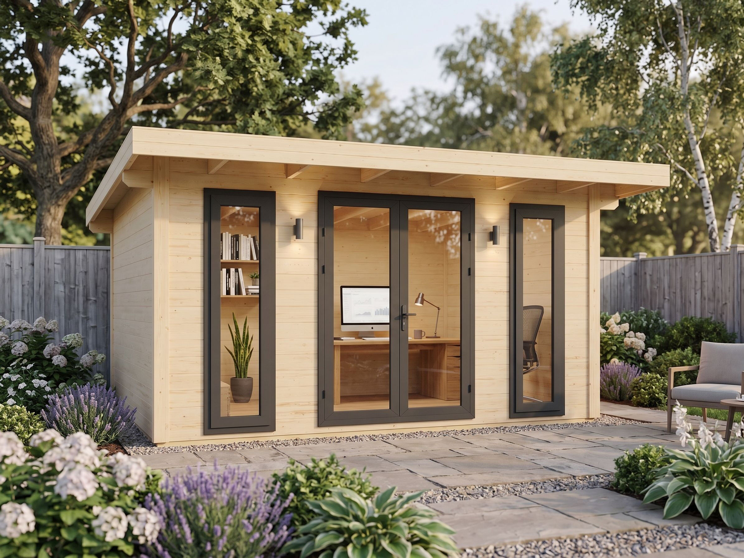 Fjordholz Gartenhaus Modell Alu Line 44-C