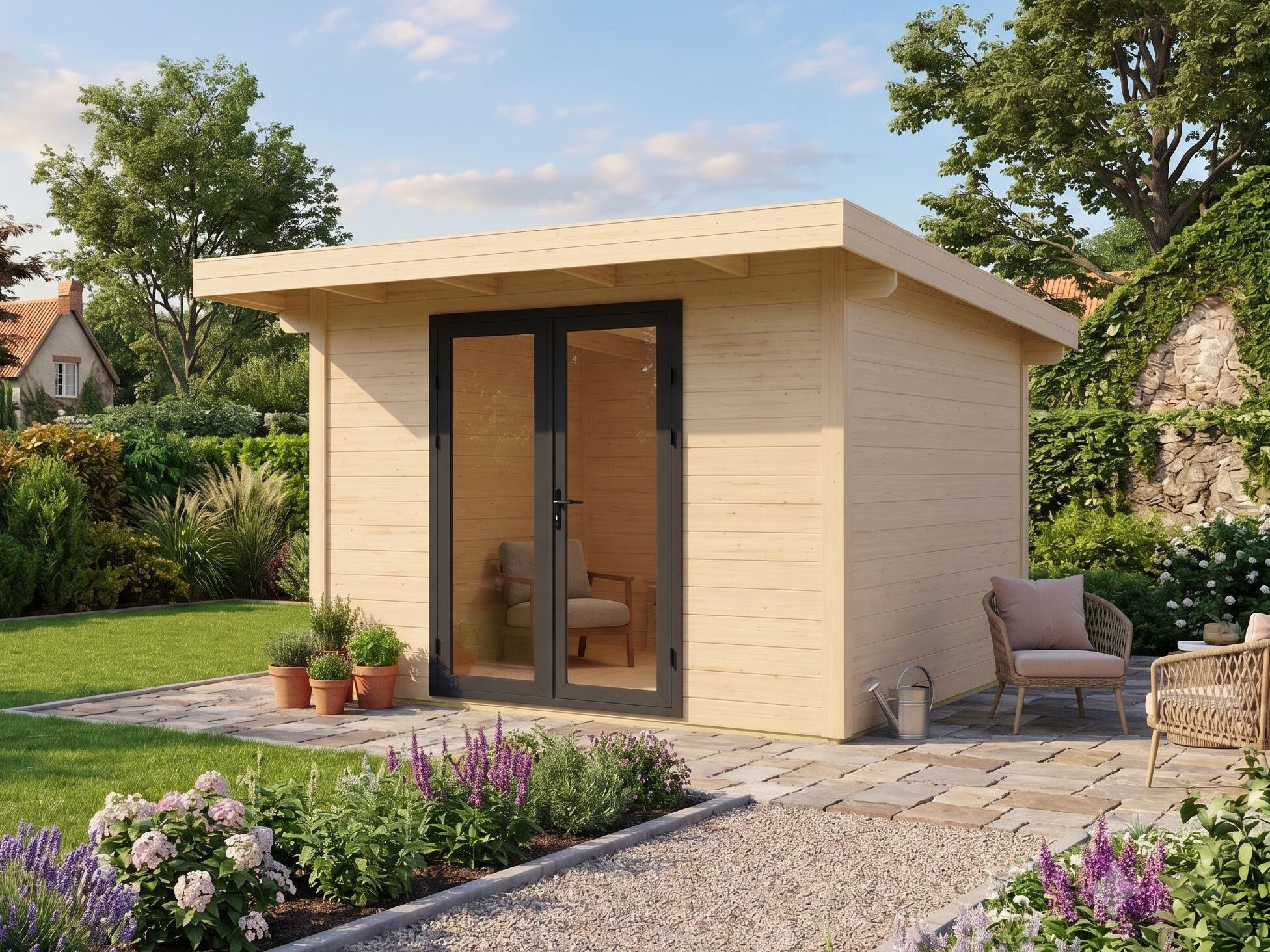 Fjordholz Gartenhaus Modell Alu Line 44-A