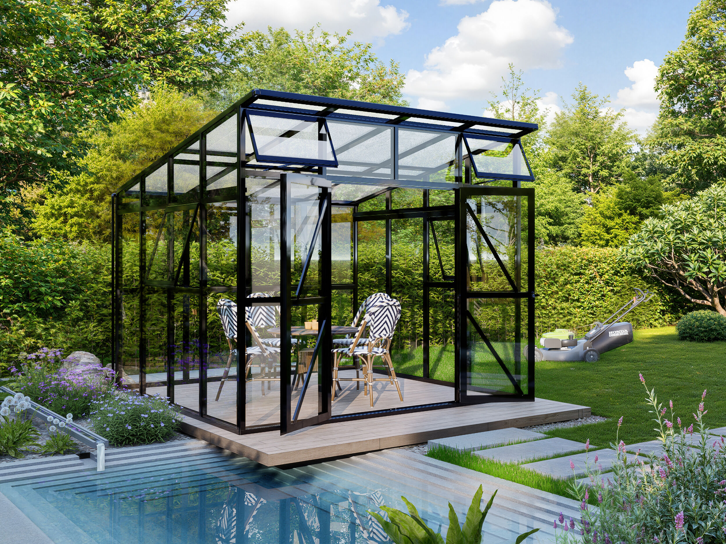 StarLine Gewächshaus Modell PultLine 10...