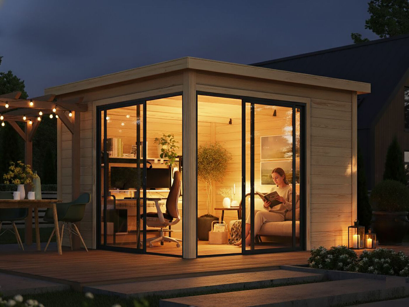 Fjordholz Gartenhaus Modell Office IsoSlide 1 Rabatt: 26 %