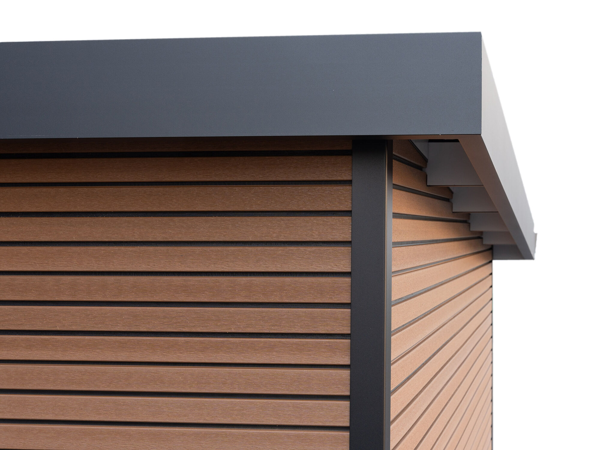 WPC Gartenhaus mit Lounge Modell FineLine 18,80 m² WPC Gartenhaus mit Lounge Modell FineLine 18,80 m²