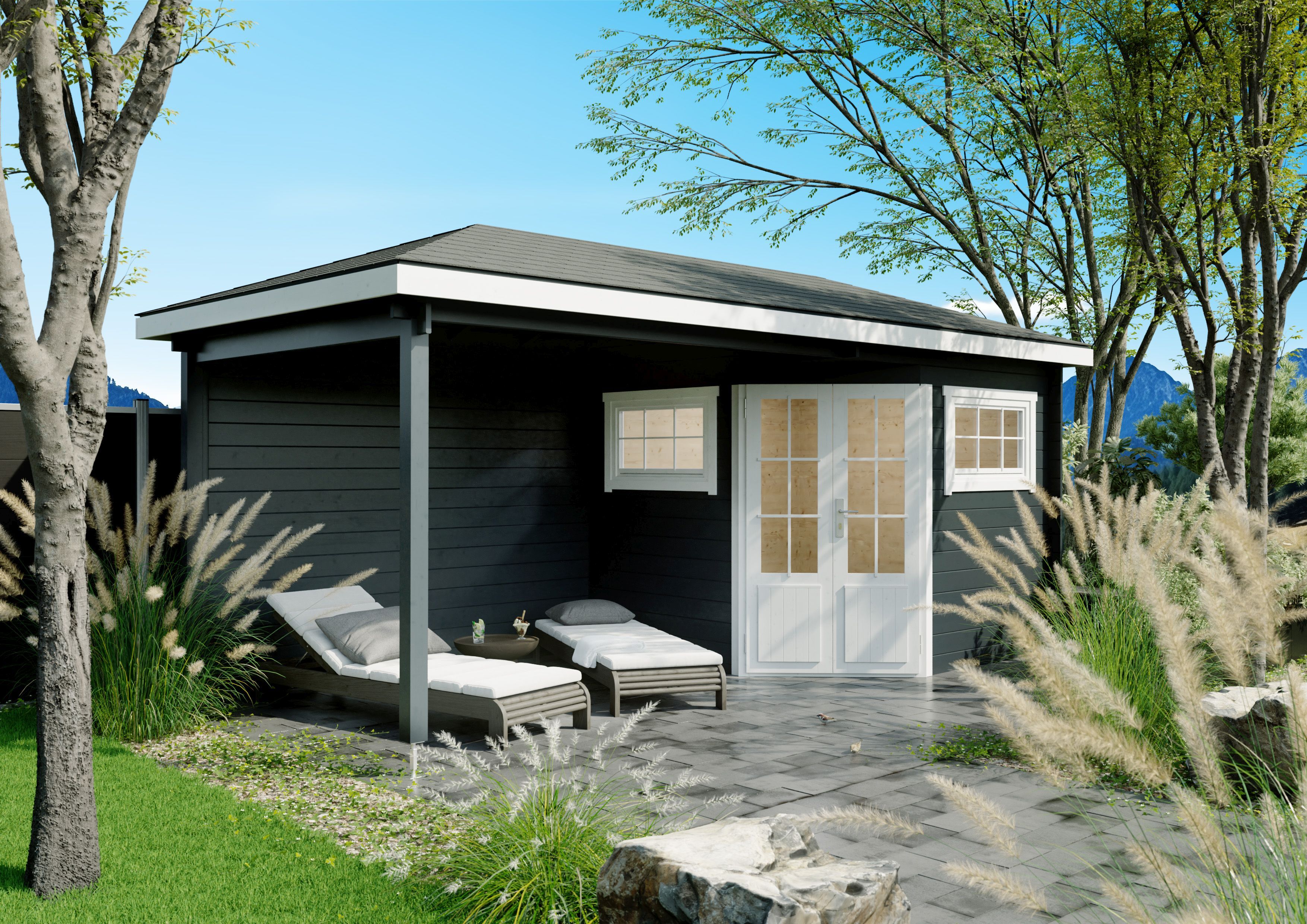 Fjordholz 5-Eck Gartenhaus Modell Evelyn 1B