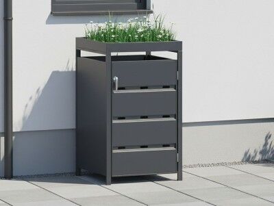 StarLine 1er Mülltonnenbox Stabilo mit Pflanzdach 240 l