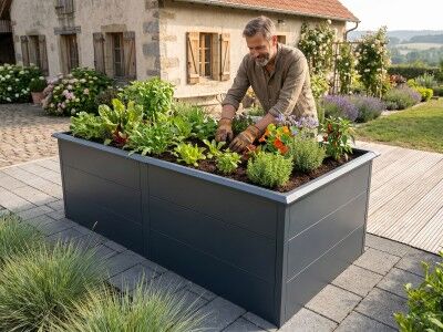 StarLine Metall Hochbeet Größe XL in Anthrazit