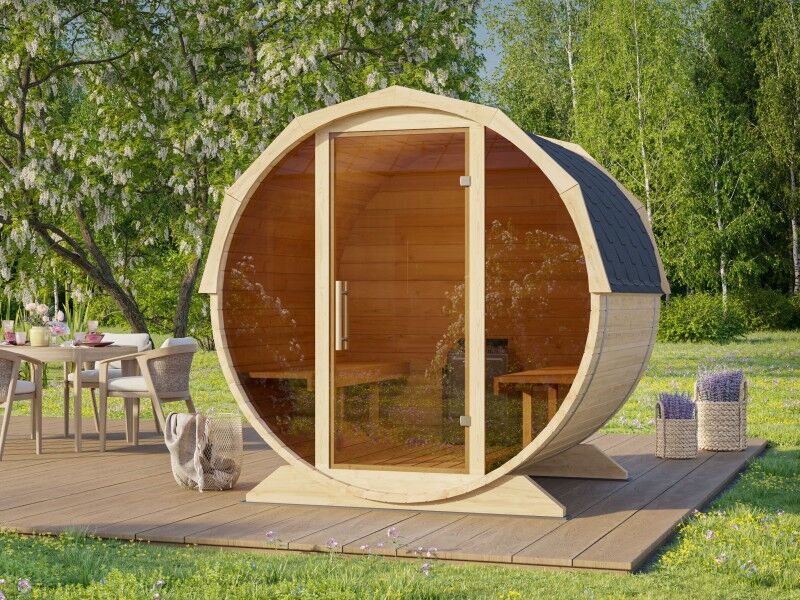 Fjordholz Fass-Sauna Modell Elina