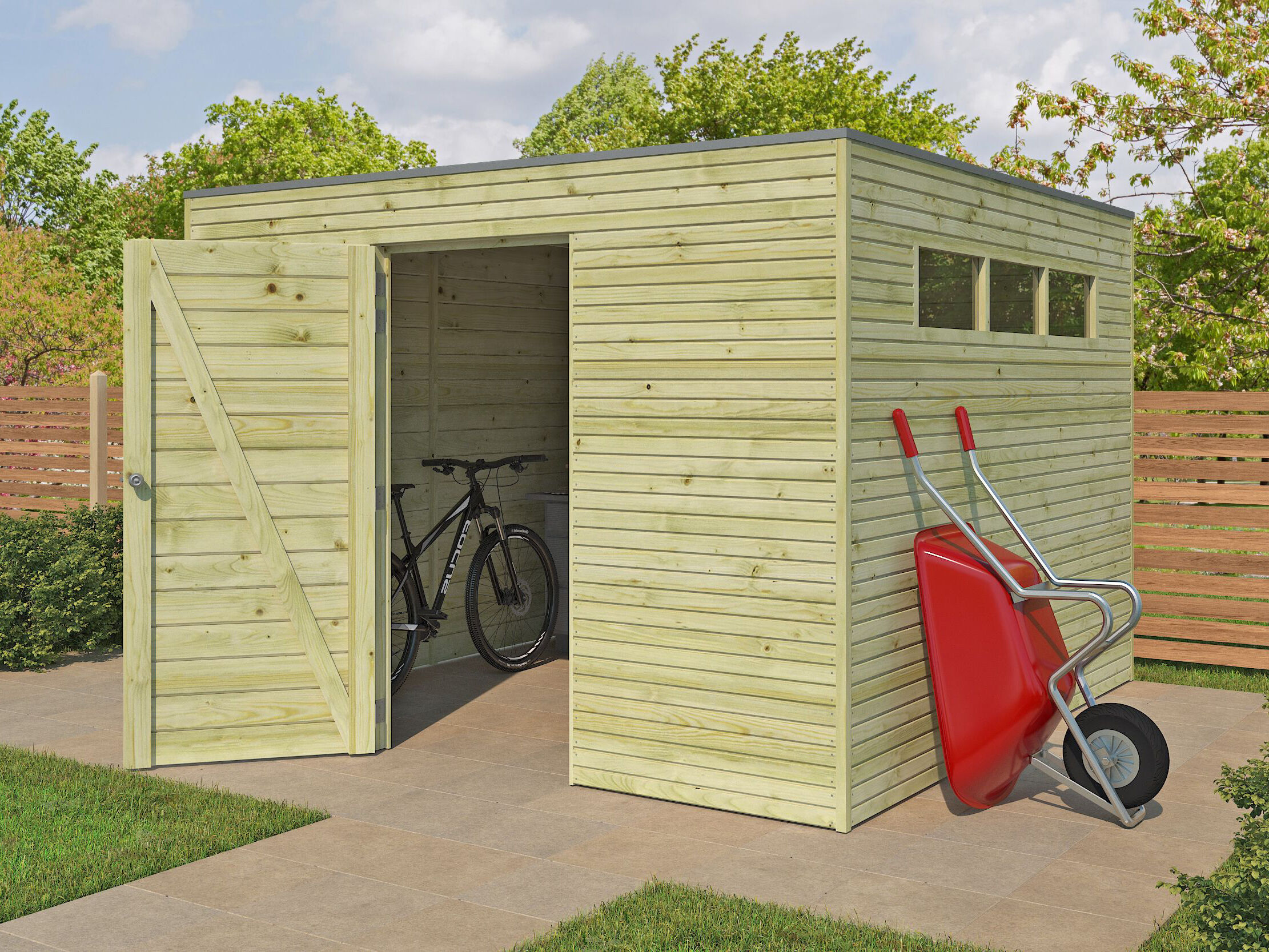 Gartenhaus Modell QB-Line 9,00 m² Rabatt: 26 %