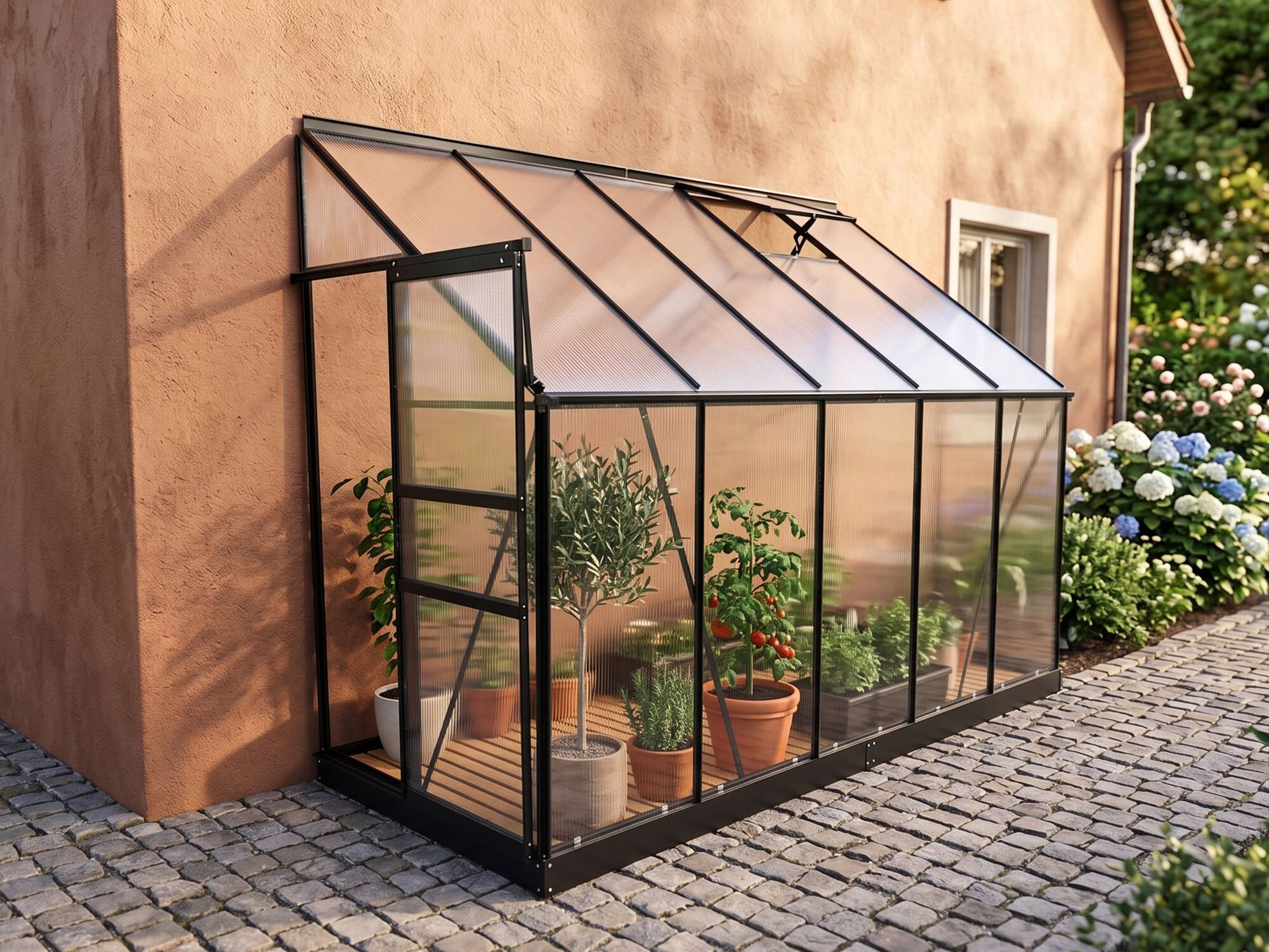 StarLine Anlehngewächshaus Modell Flora 3,95 m²