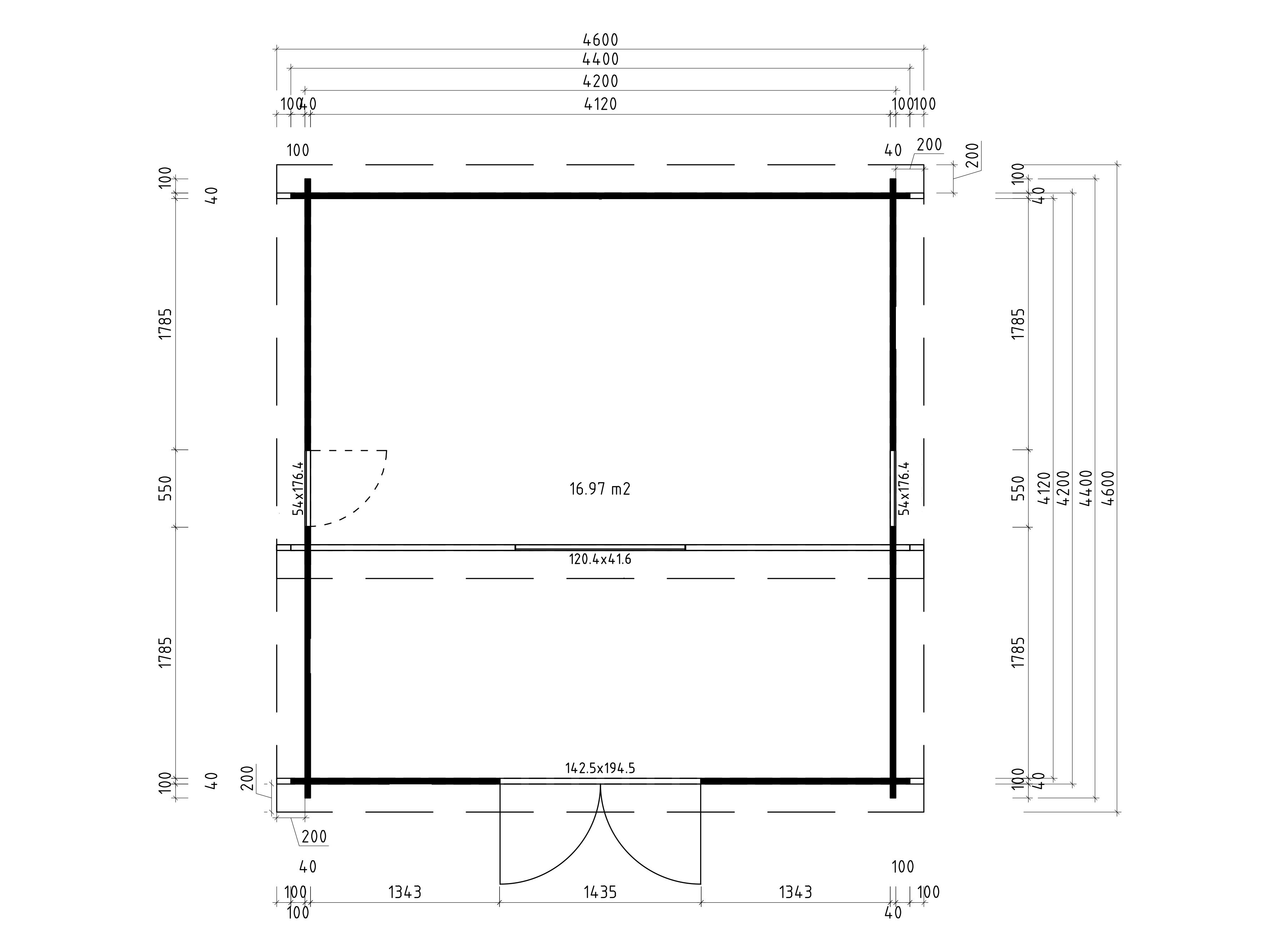 Fjordholz Pultdach Holz-Gartenhaus Modell Lausitz