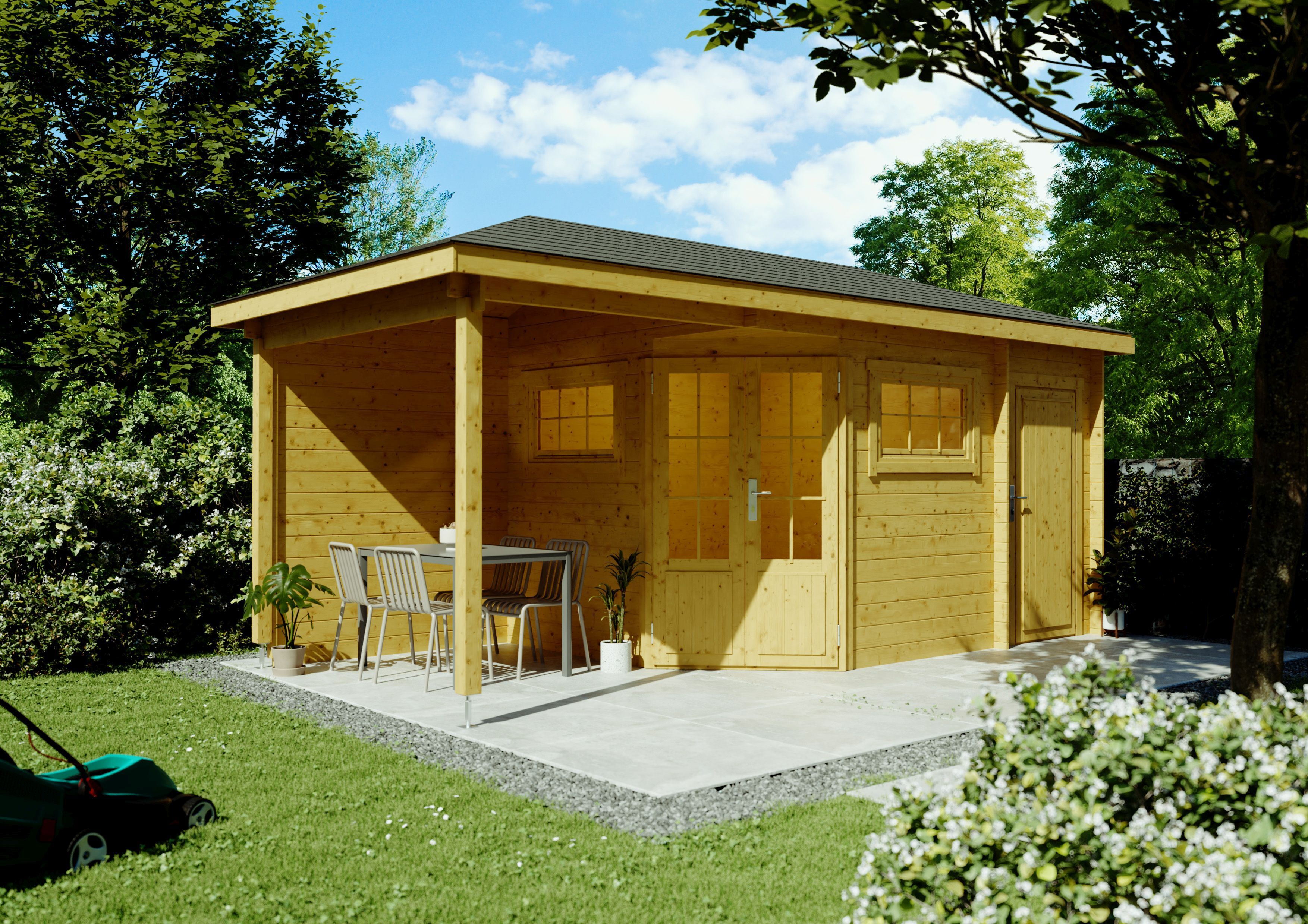 Fjordholz 5-Eck Gartenhaus Modell Evelyn 1B