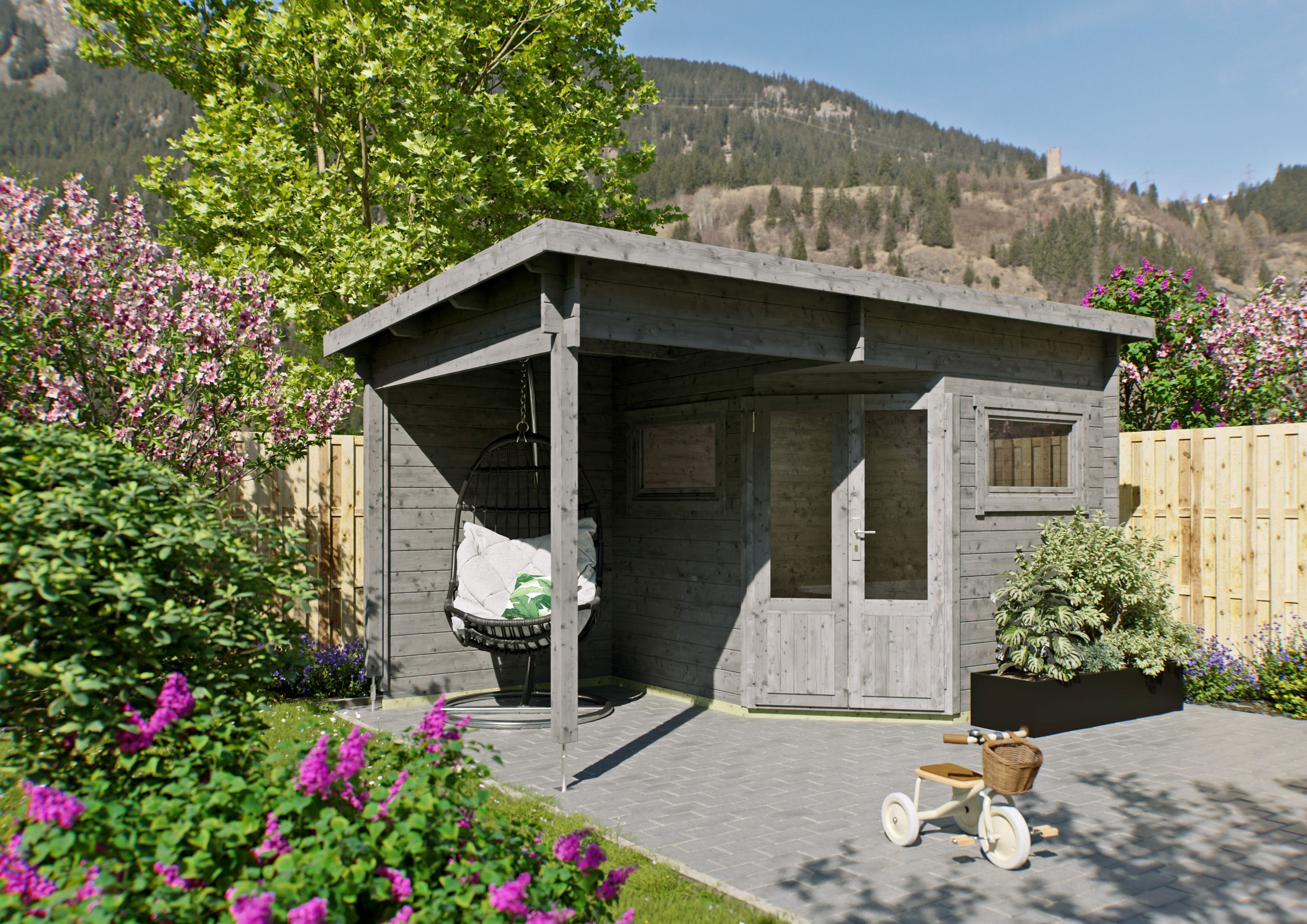 Fjordholz 5-Eck Gartenhaus Modell Leva 2E