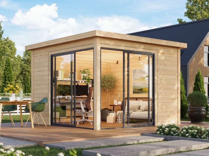 Hochwertige Luxus-Lounge-Gartenhäuser mit Glasfront