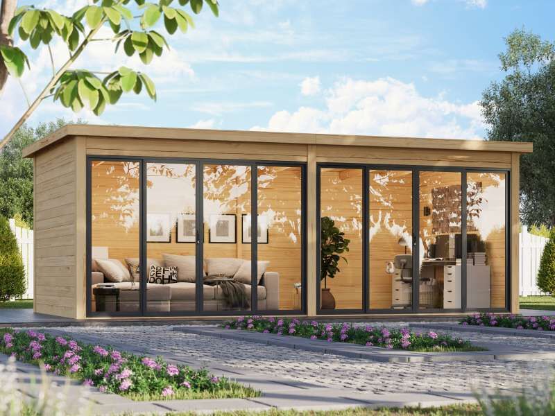 Hochwertige Luxus-Lounge-Gartenhäuser mit Glasfront