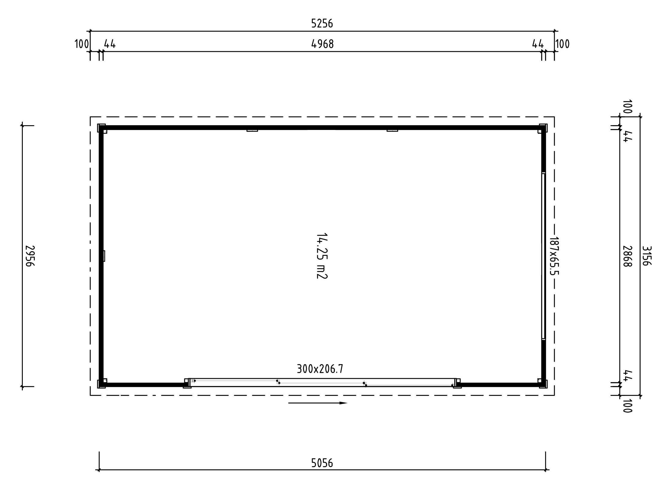 Fjordholz Gartenhaus Modell Poel-3 mit Anbau Rabatt: 26 %
