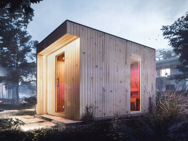 Fjordholz Design Saunahaus Modell Emine 2-Raum