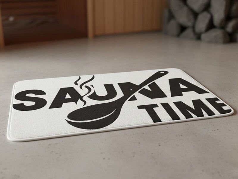 Sauna Bodenmatte 50 x 80 cm weiß