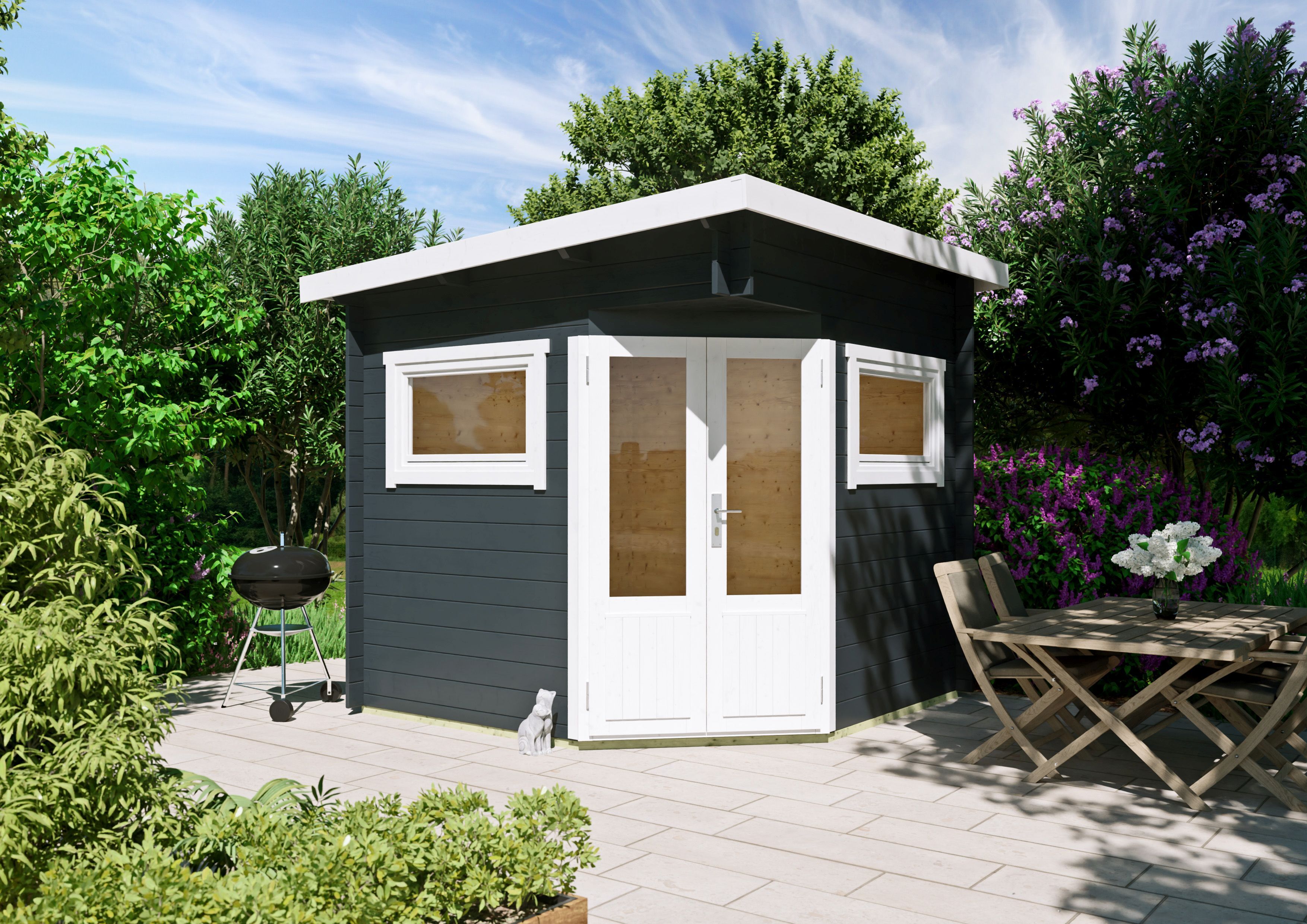 Fjordholz 5-Eck Gartenhaus Modell Leva 2E