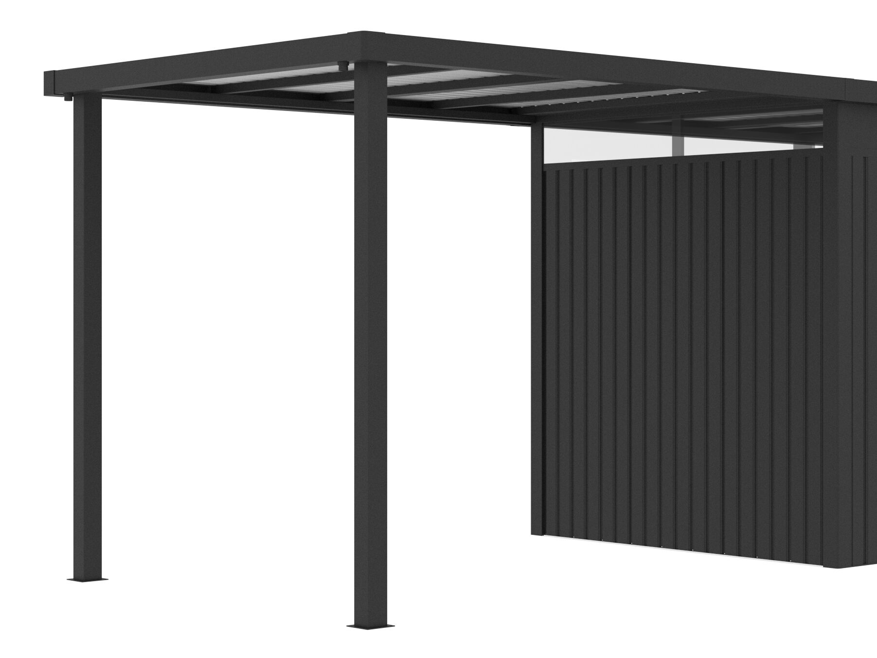 Seitendach für Gerätehaus Style 4,45 m² Anthrazit
