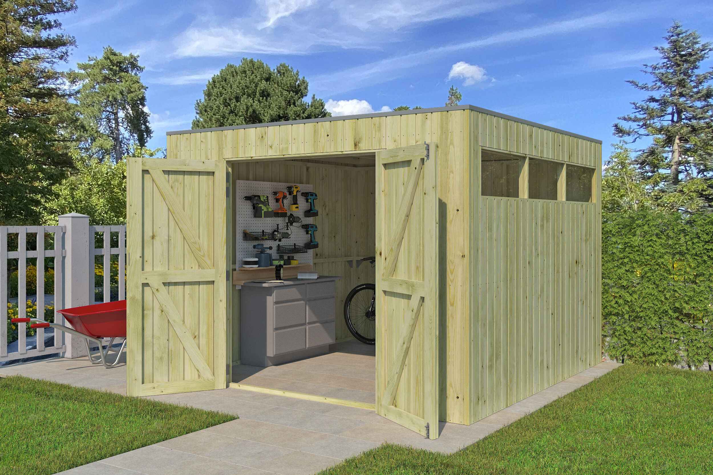 Gartenhaus Modell QBV-Line 8,88 m² Rabatt: 26 %