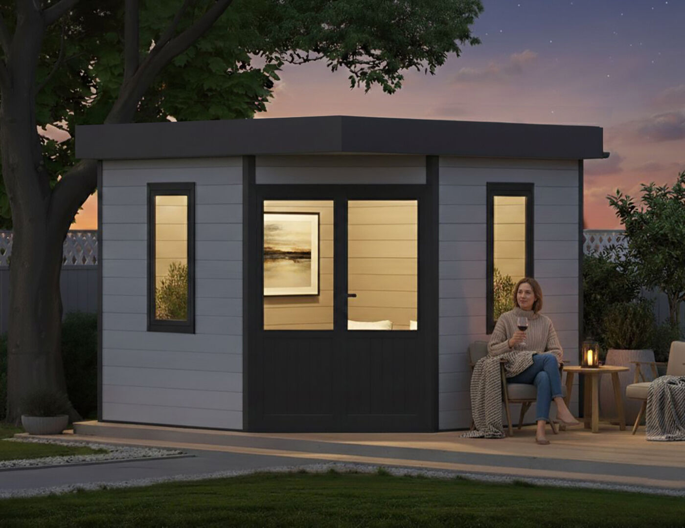 WPC 5-Eck Gartenhaus Modell Style Classic