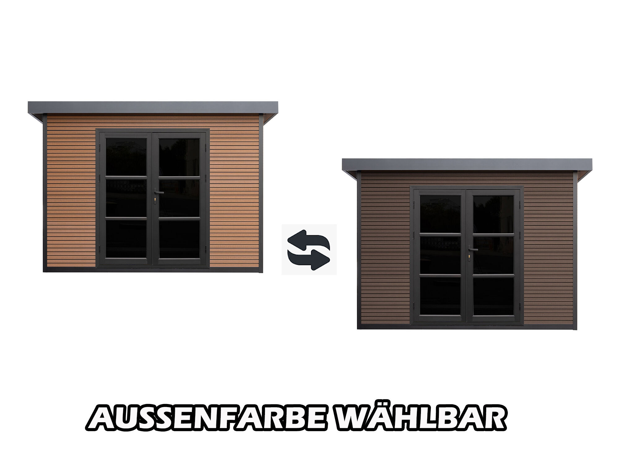 WPC Gartenhaus Modell FineLine 8,4 m² WPC Gartenhaus Modell FineLine 8,4 m²