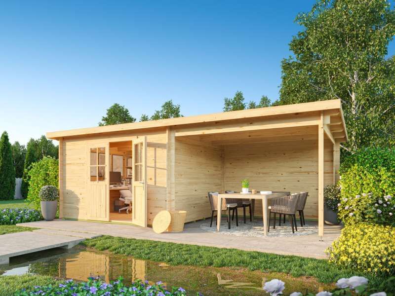 Moderne HolzGartenhaus mit Pultdach vom Hersteller bestellen