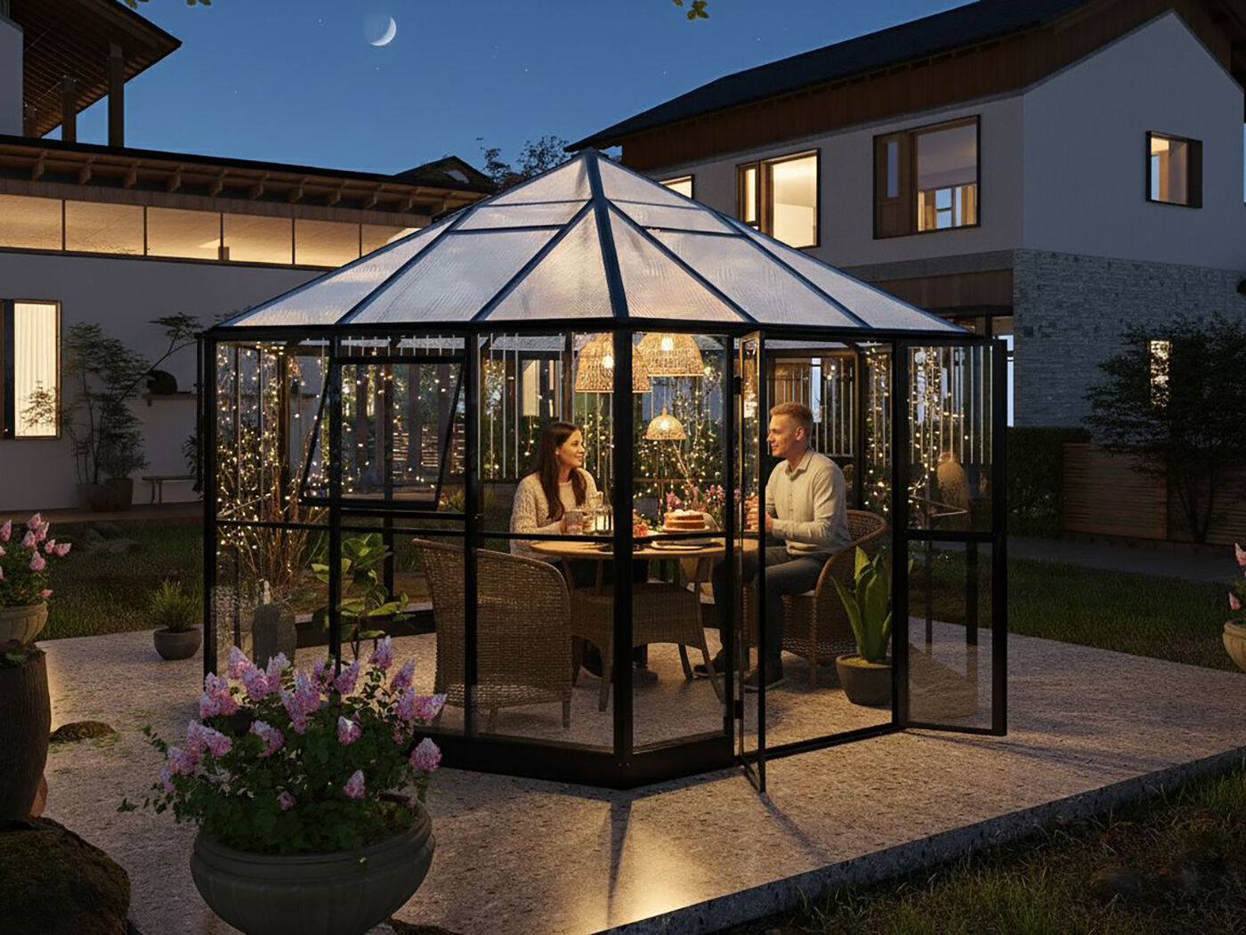 StarLine 6-Eck Gewächshaus Modell Vitra...