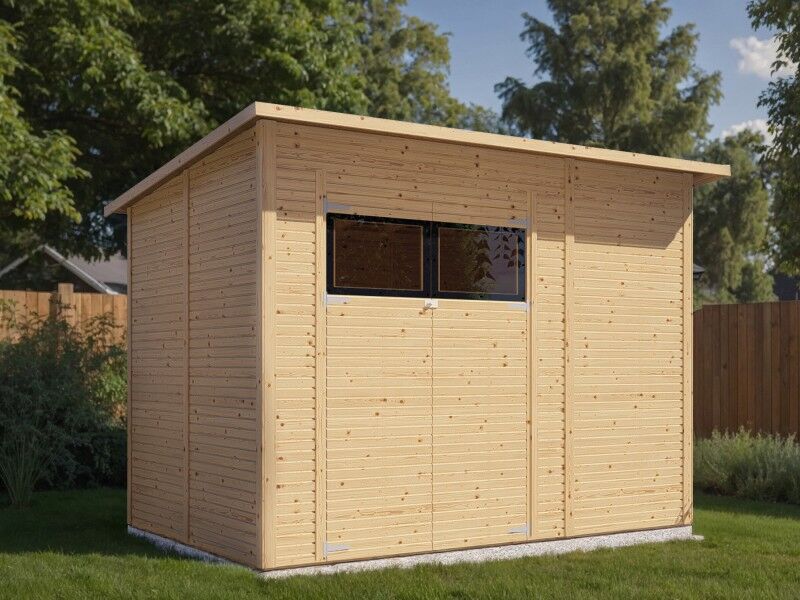 Gerätehaus Modell Pent Modern 4 natur