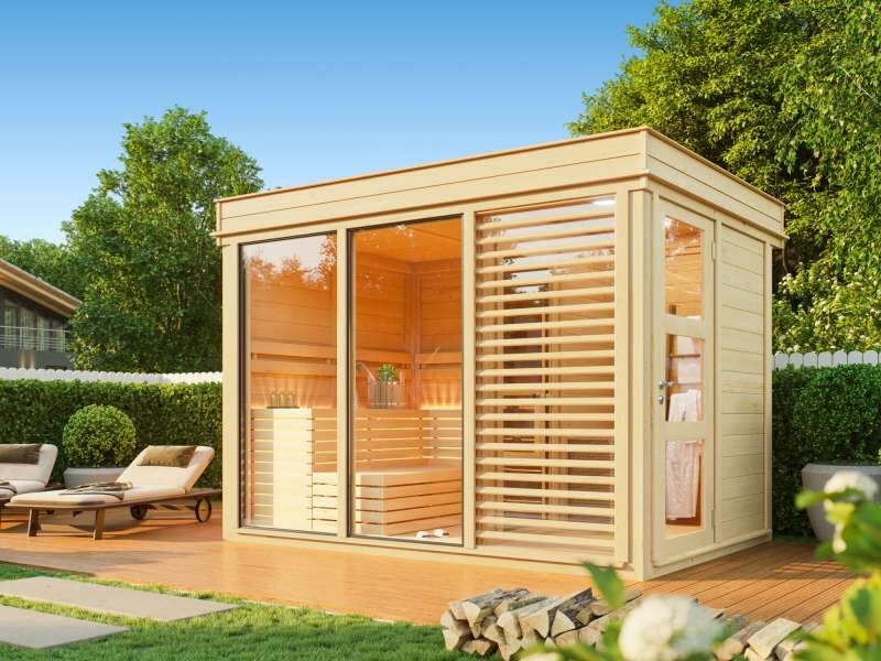 Saunahaus mit Vorraum online kaufen | Gartenhausfabrik