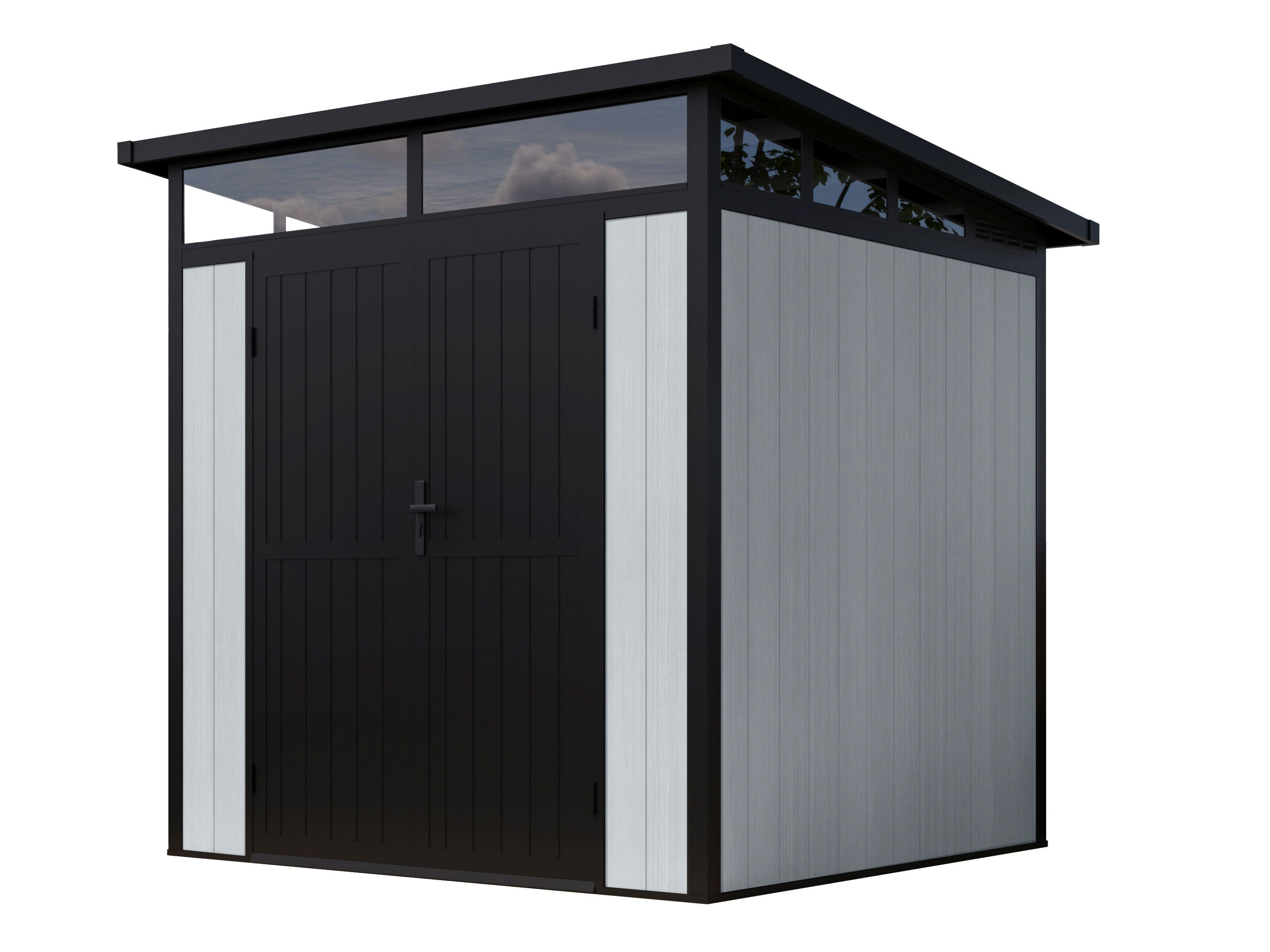 43% reduziert - WPC Holzgartenhaus Modell Skylight Pent 4,75 m²