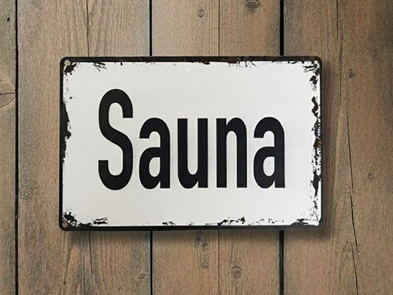 Sauna Dekoschild aus Metall Design 3
