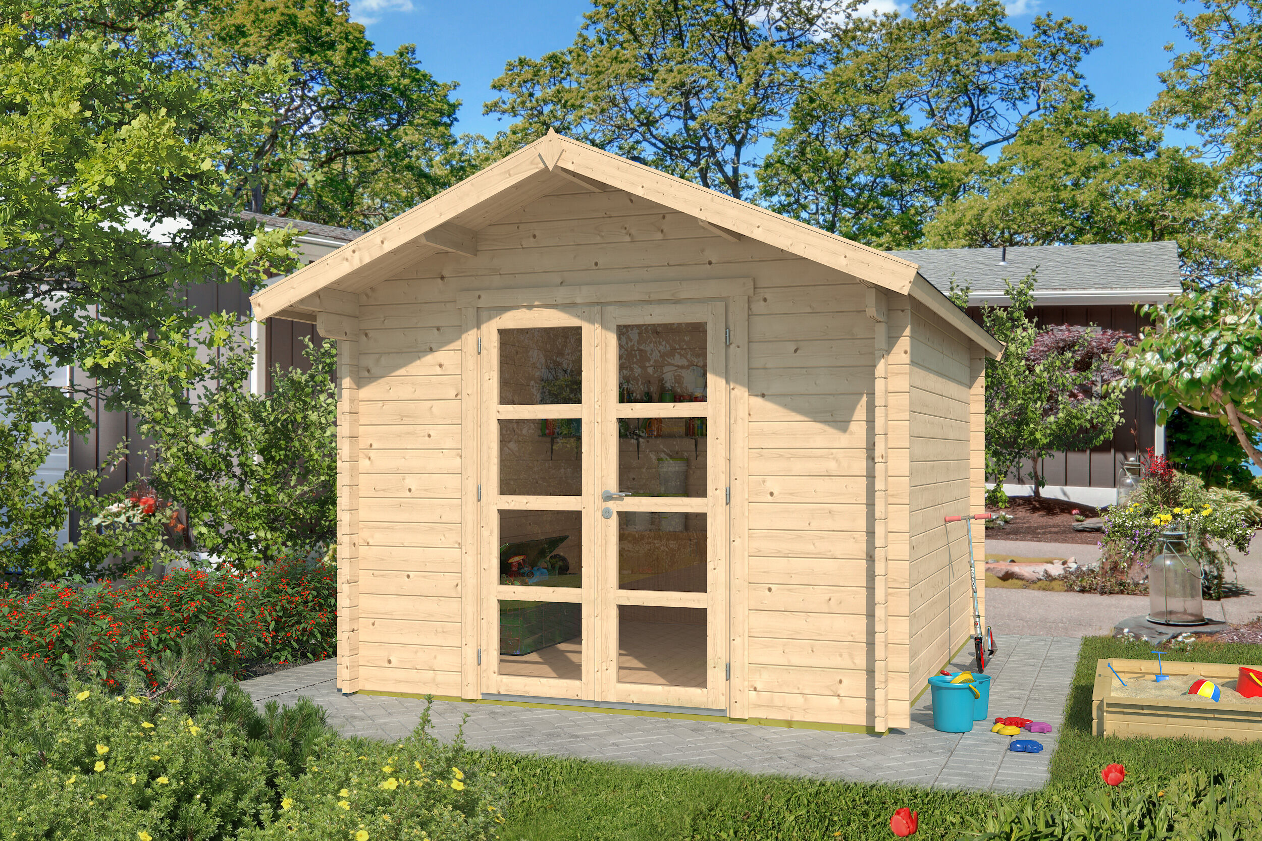 Fjordholz Gartenhaus Modell Lexi 44 E Premium