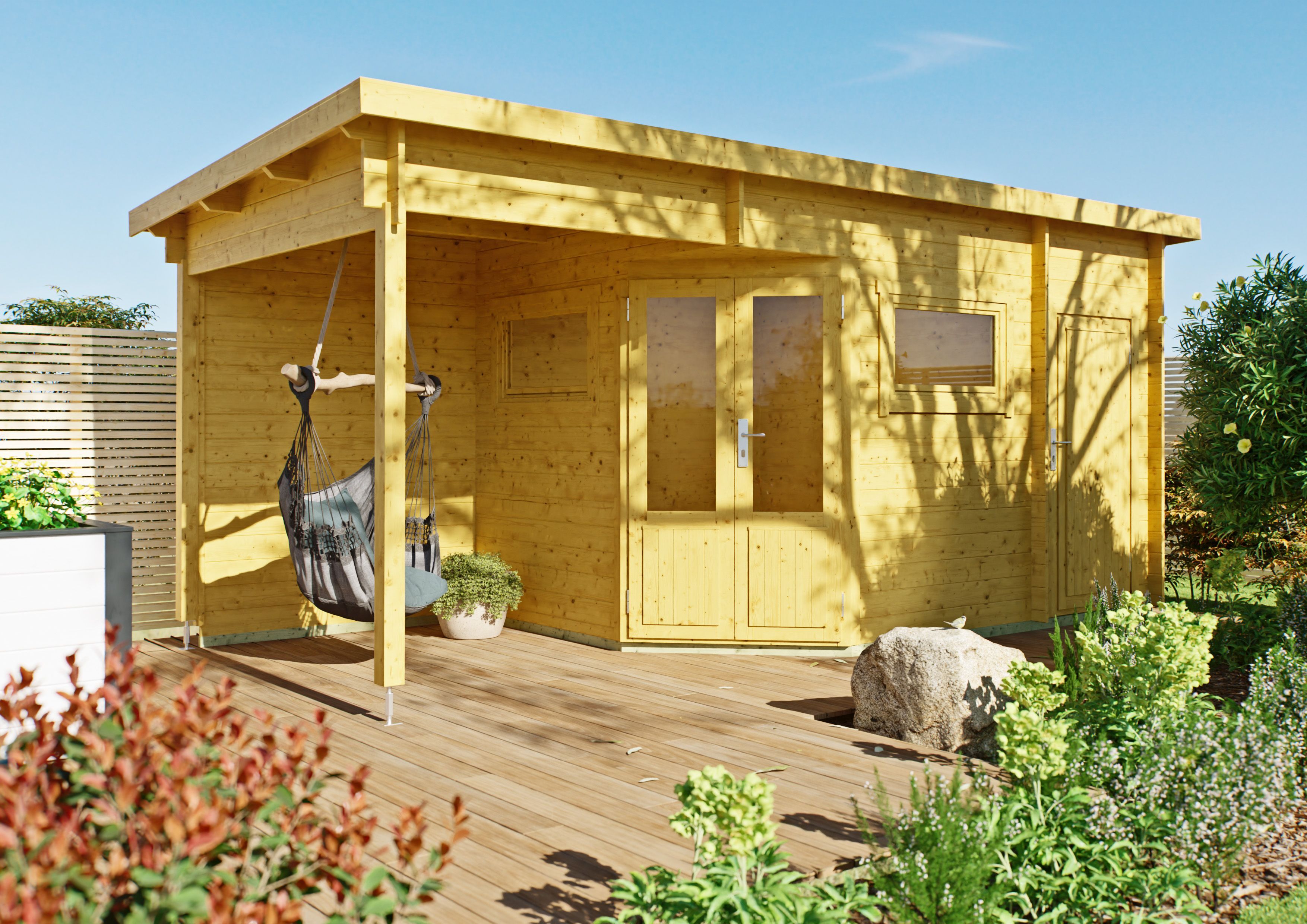 Fjordholz 5-Eck Gartenhaus Modell Leva 2E