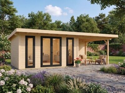 Fjordholz Gartenhaus Modell Alu Line 44-D
