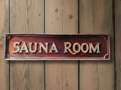 Sauna Dekoschild aus Metall Design 6