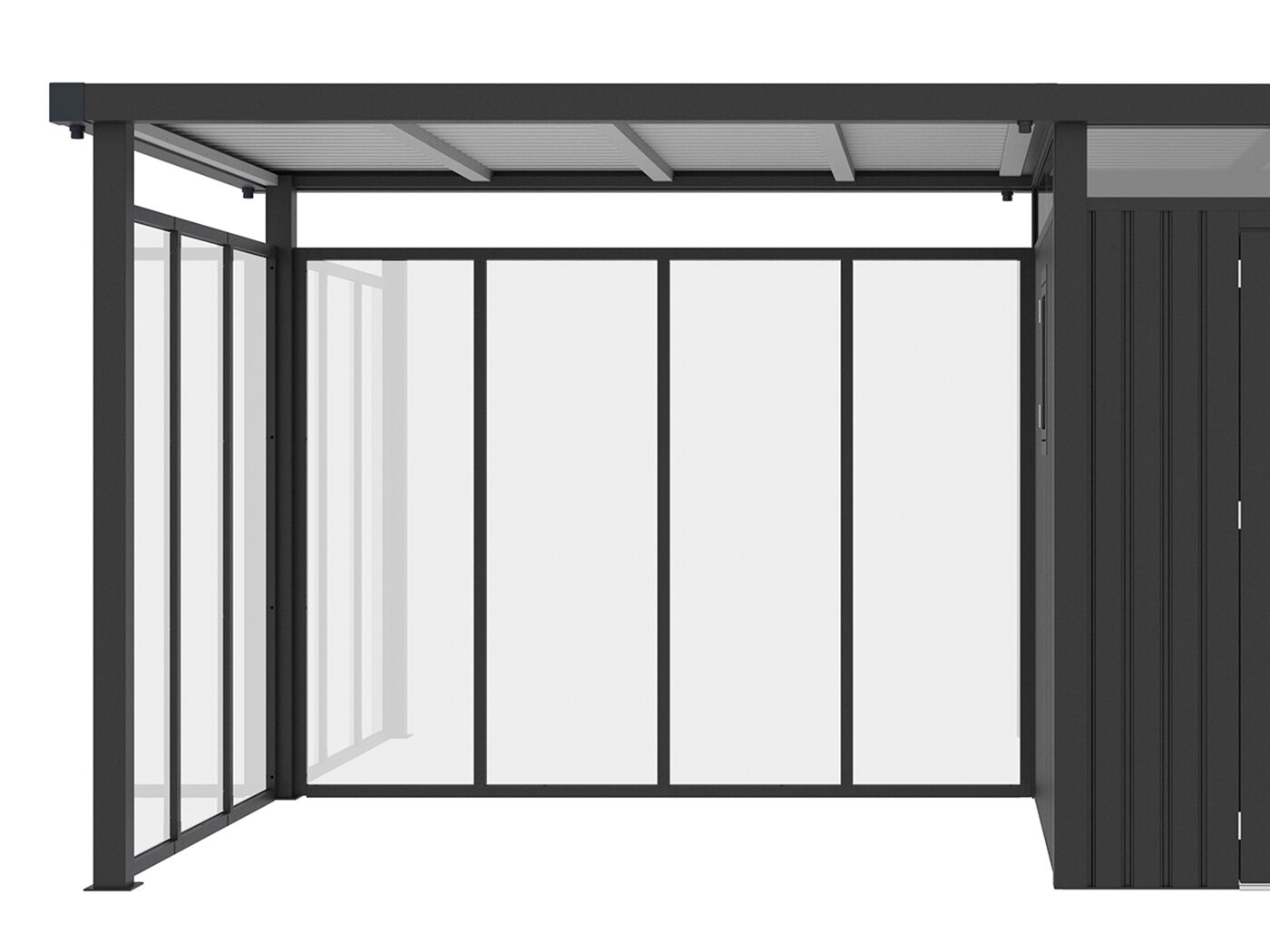 Wandset Glas für Seitendach Gerätehaus Style 4,45