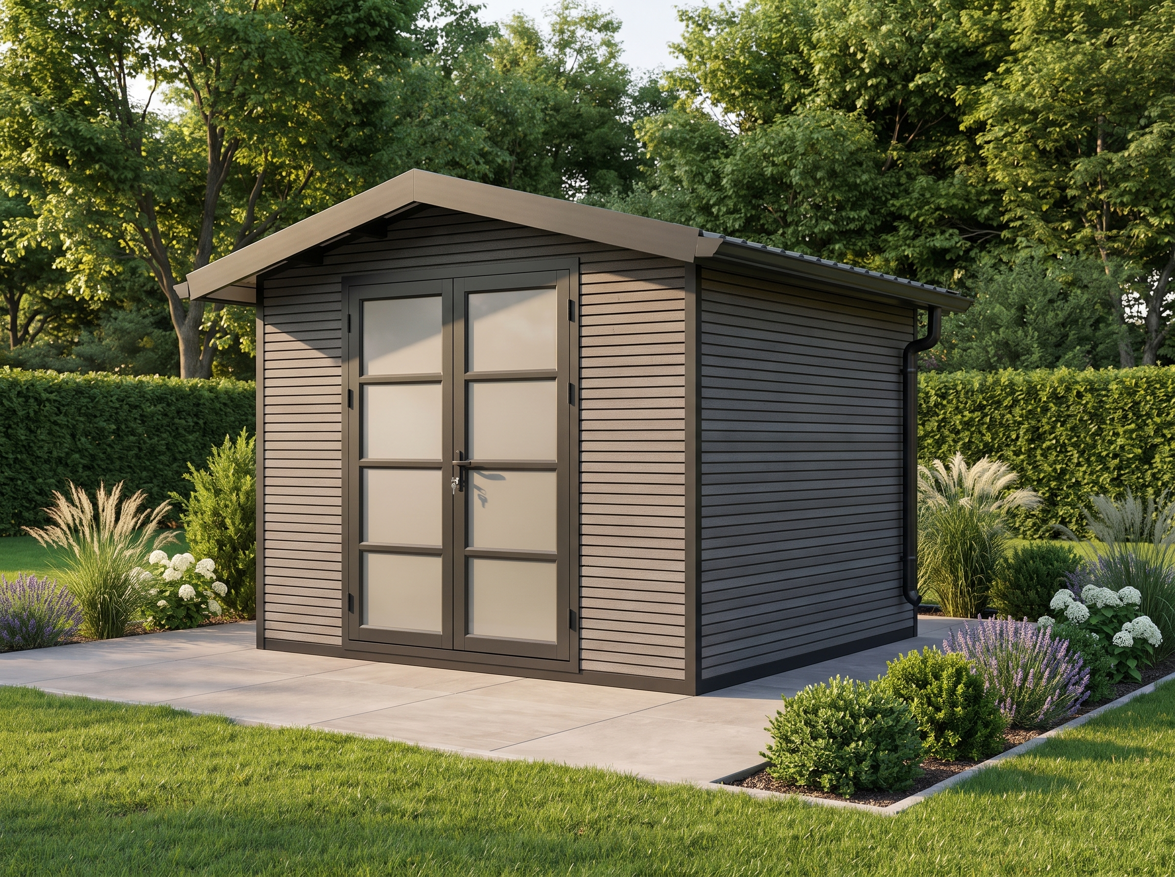 30% sparen! WPC Gartenhaus Apex 8,40 m² | modern