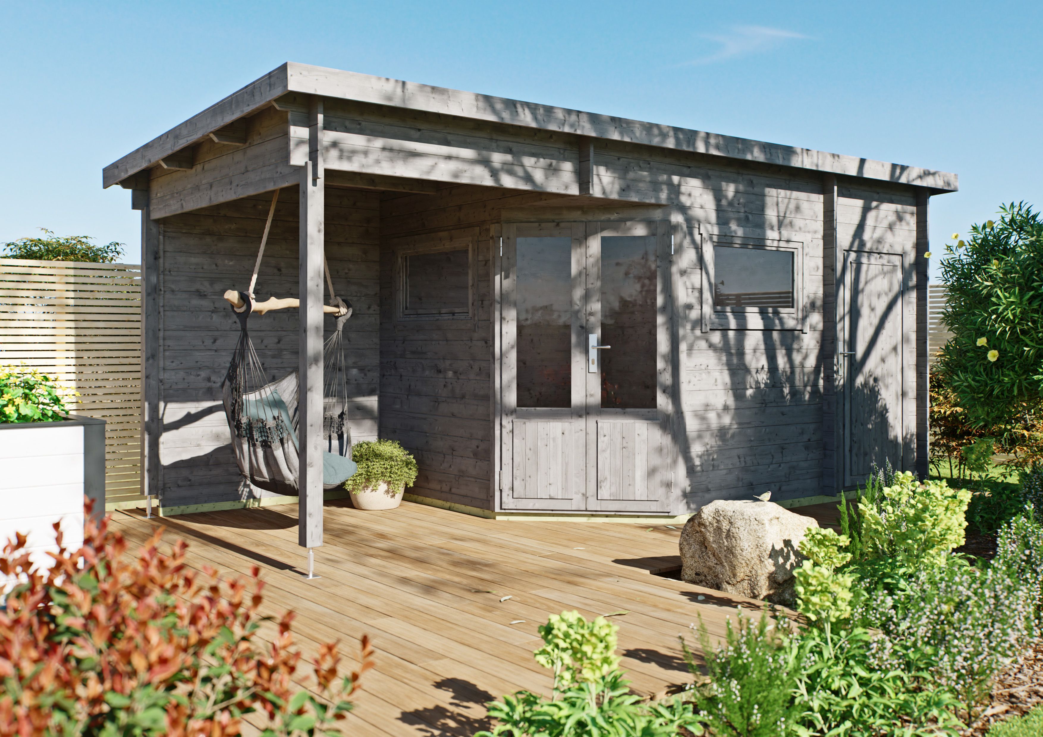 Fjordholz 5-Eck Gartenhaus Modell Leva 2E