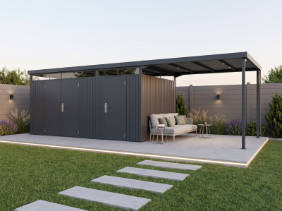 StarLine Metall Gerätehaus Solidum 2-Raum 21,90 m²