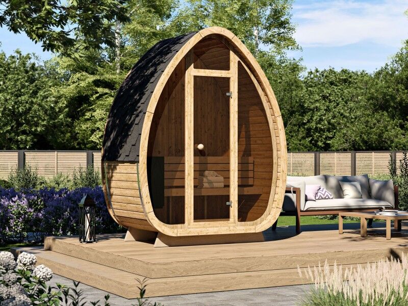 Fjordholz Fass-Sauna Modell Luxe-1 Plus