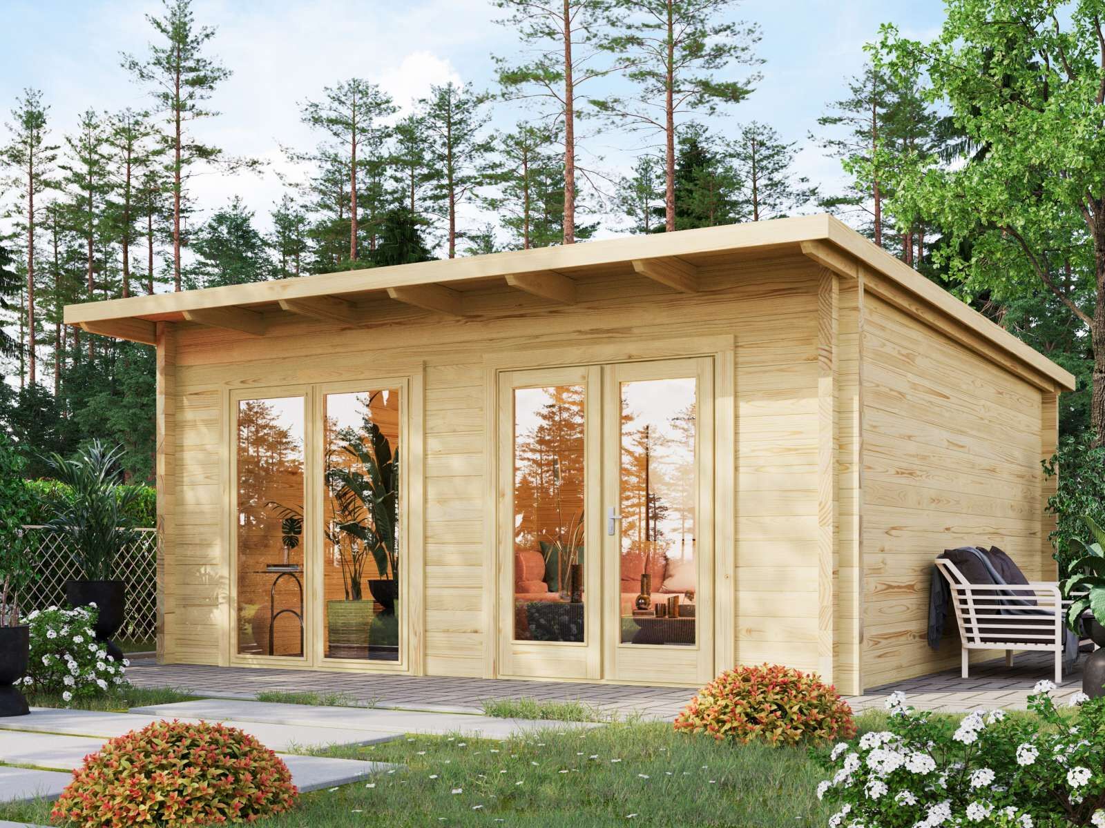 Fjordholz Gartenhaus Modell Berlin 70 D Modern online bestellen