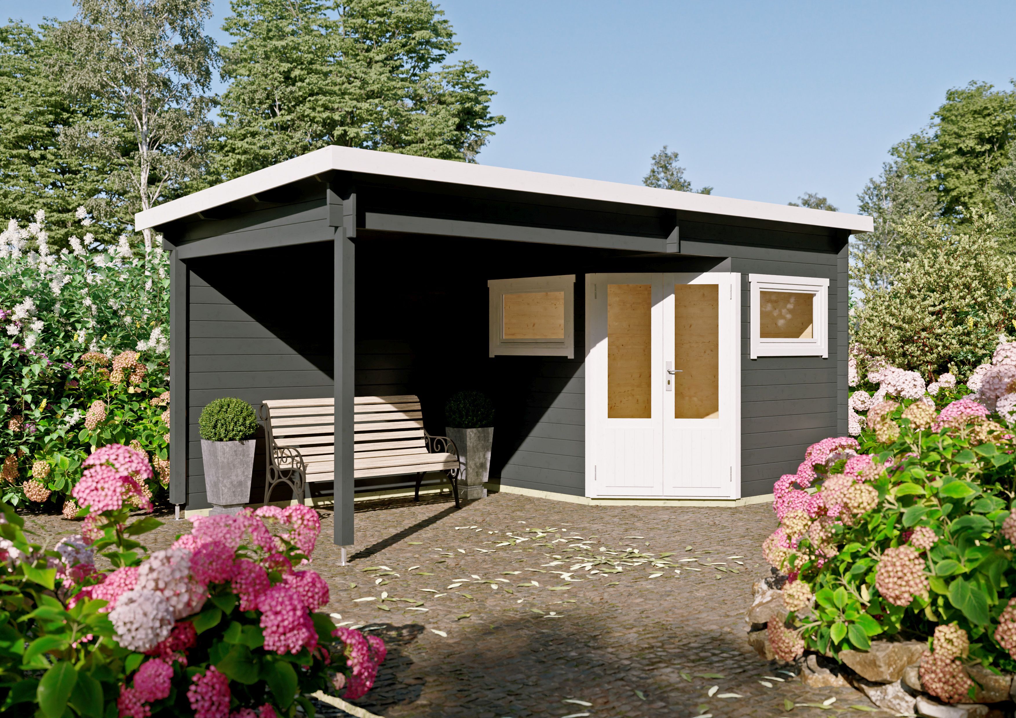 Fjordholz 5-Eck Gartenhaus Modell Leva 2E