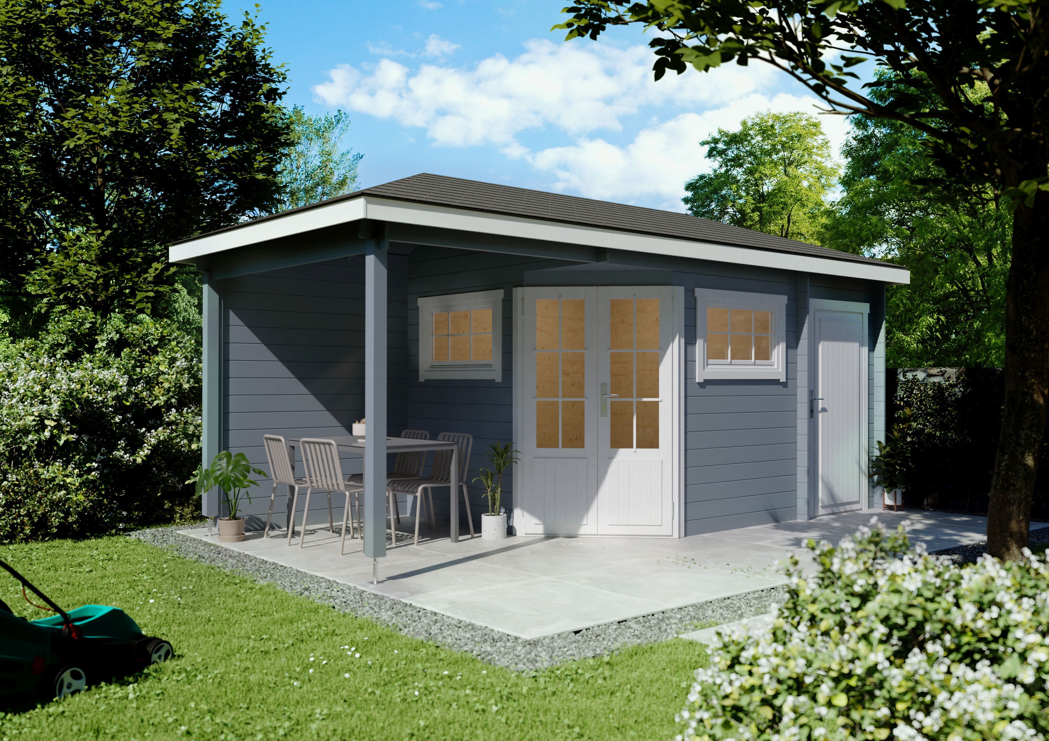 Fjordholz 5-Eck Gartenhaus Modell Evelyn 1B